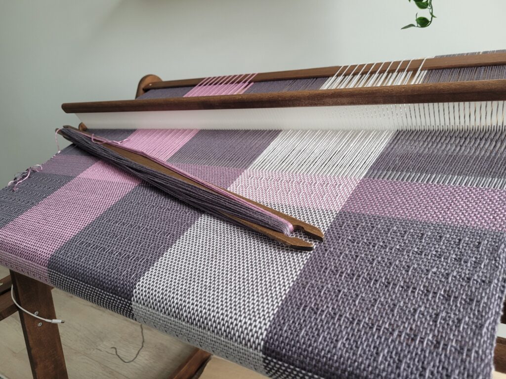 Weaving a Baby Blanket with Pickup Sticks